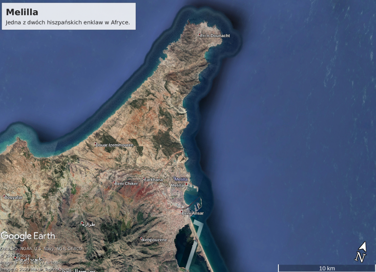 Melilla - zdjęcie: Google Earth