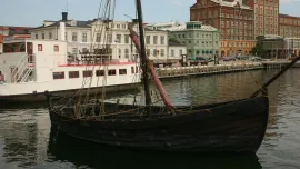 Stara szwedzka łódź w Kalmarze